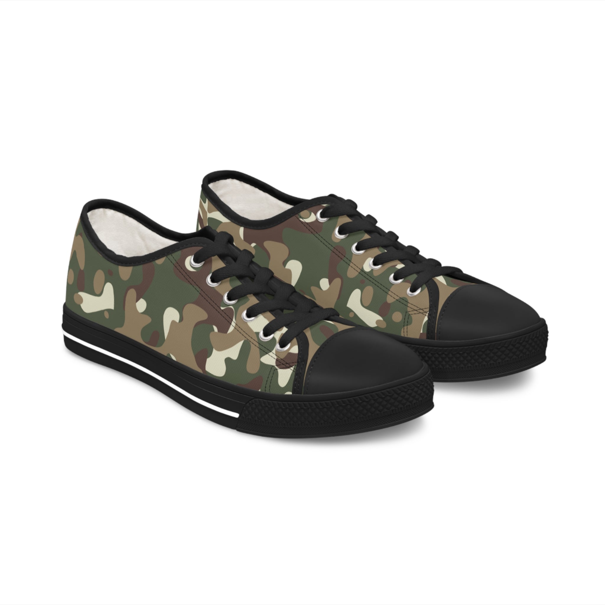 Camouflage Sneakers, Camo Sneakers, Women's Low Top Sneakers, Workout Sneakers, Yoga Sneakers