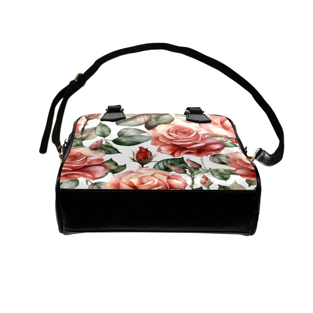 Rose Print Bag, Rose Birth Month Handbag, Birth Month Bag, June Birth Month Bag, Shoulder Handbag