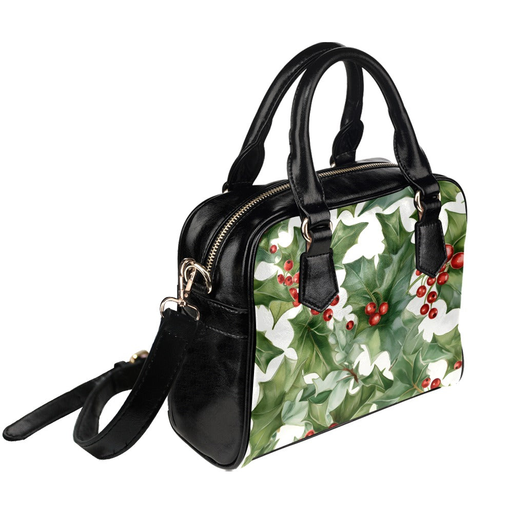 Holly Print Bag, Holly Birth Month Handbag, Birth Month Bag, December Birth Month Bag, Shoulder Handbag