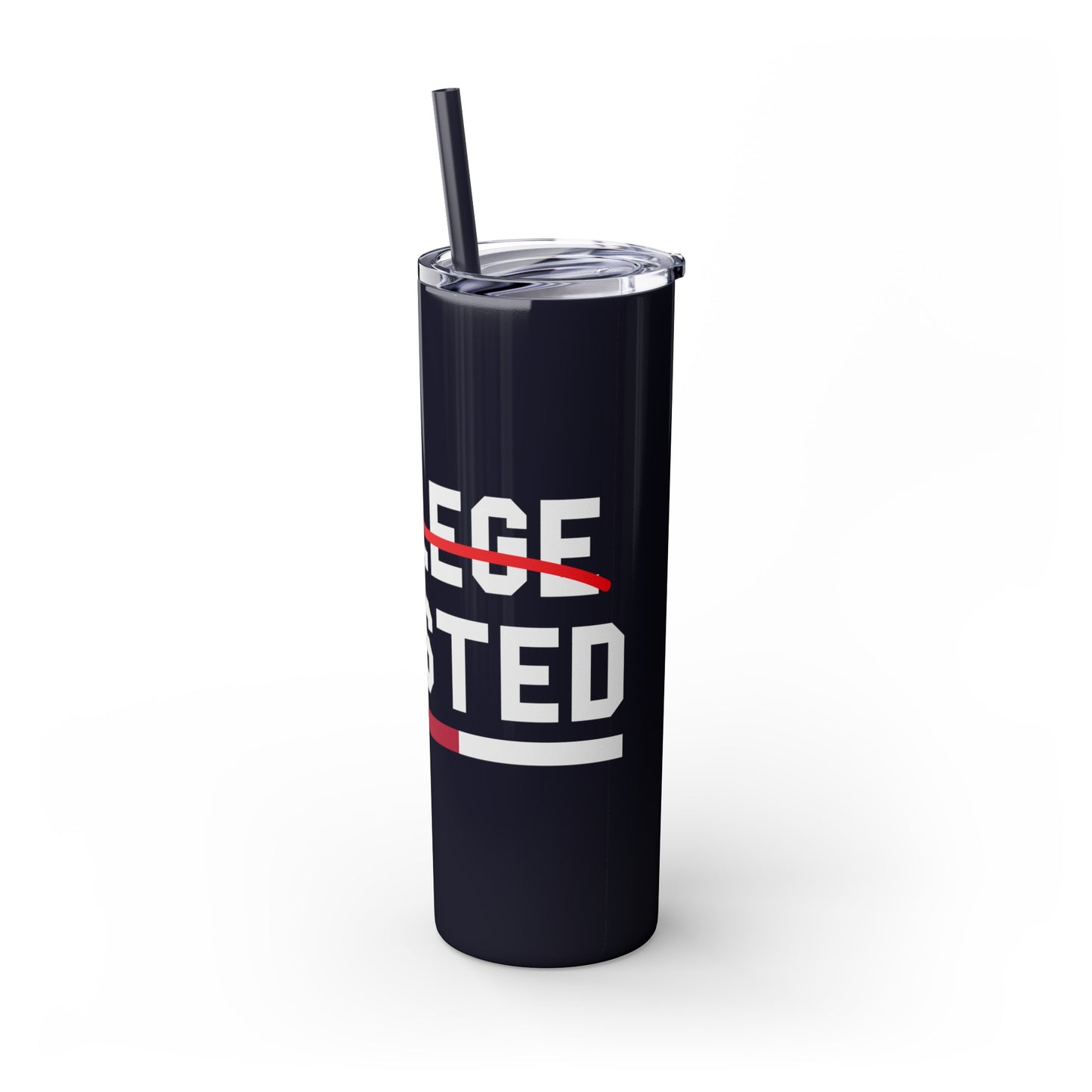 College Enlisted Skinny Tumbler with Straw, 20oz