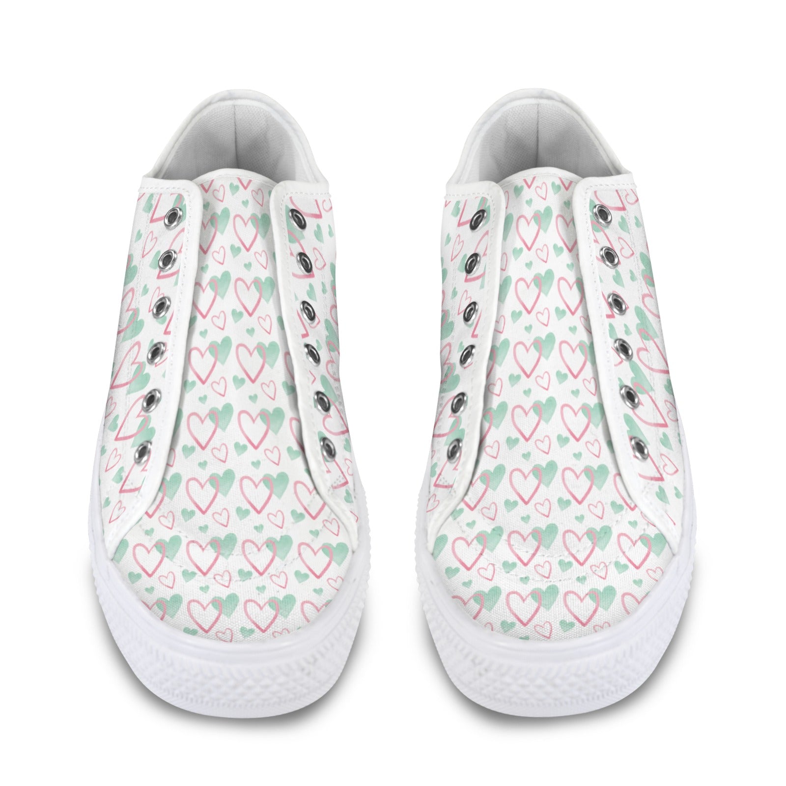 Pastel Hearts Womens Sneakers