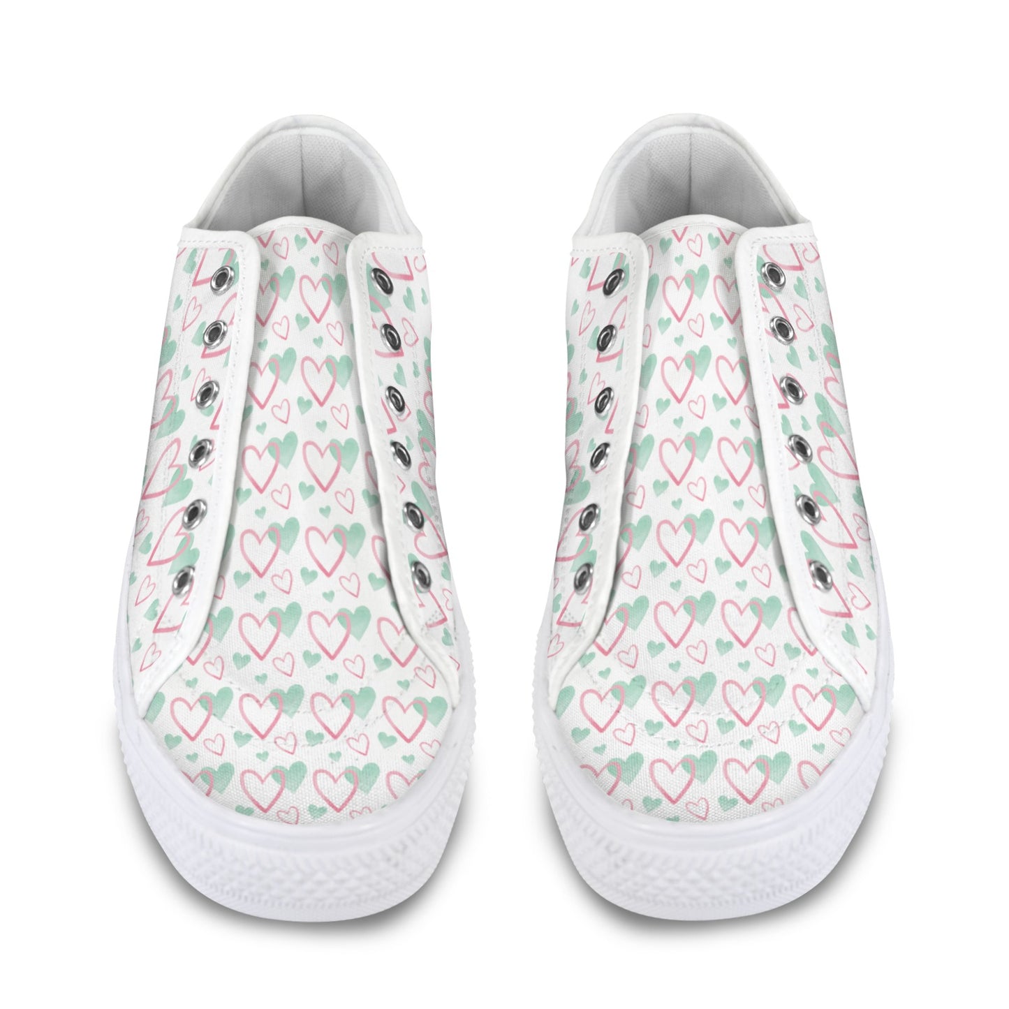 Pastel Hearts Womens Sneakers