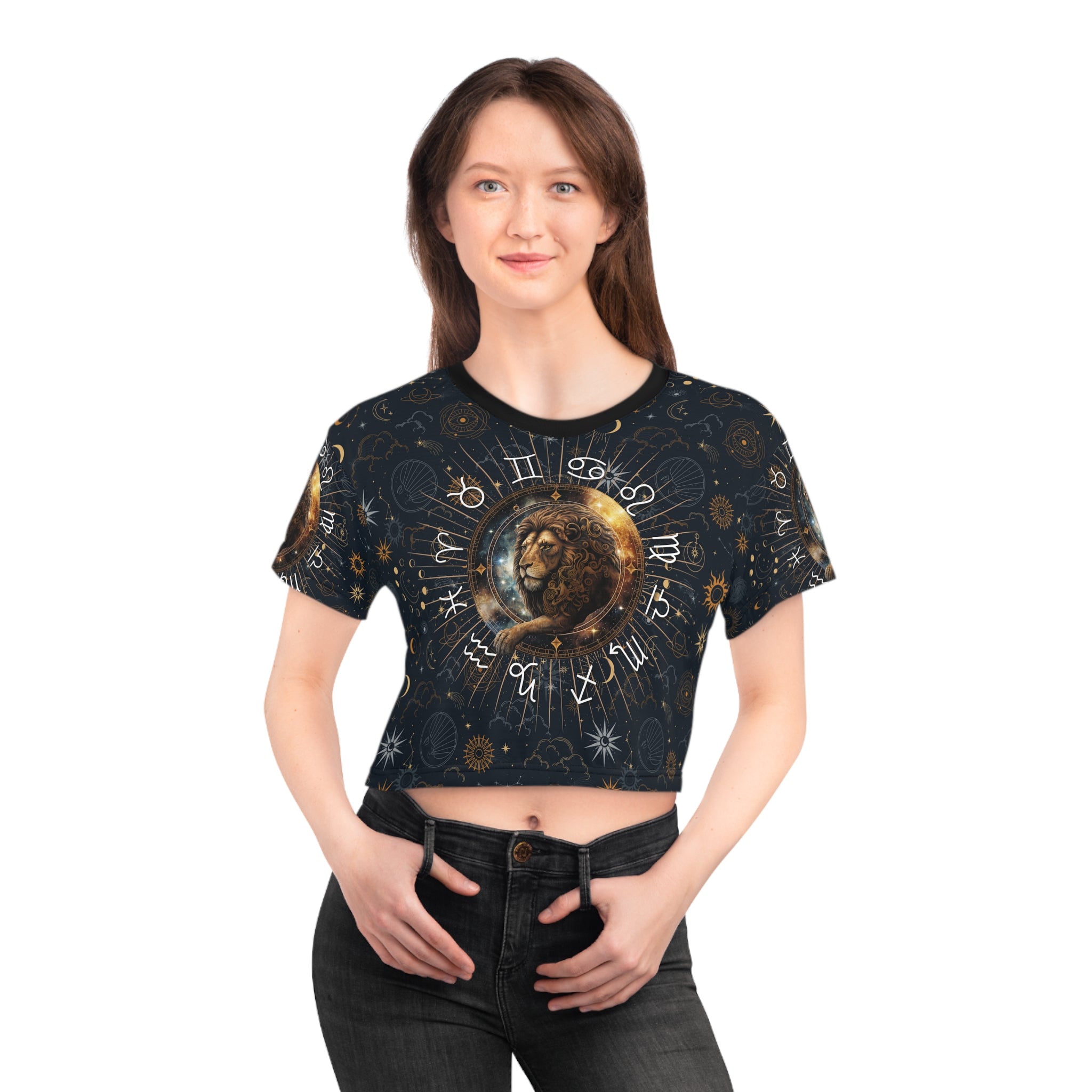 Leo womens crop top, Leo activewear, Leo Zodiac Sign, Leo Astrological, Leo Gift, Leo zodiac tee, Crop Tee, star sign crop