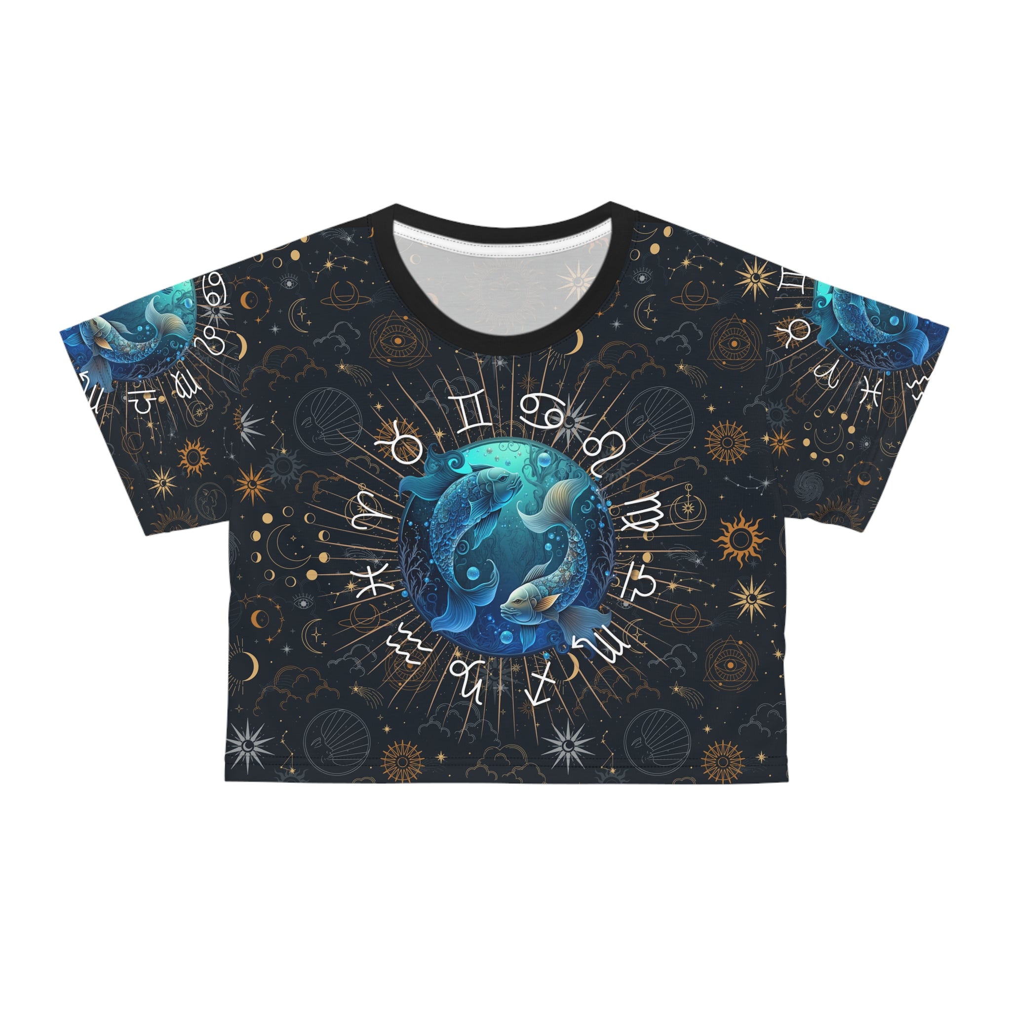 Pisces women's crop top, Pisces activewear, Pisces Zodiac, Pisces , Pisces Gift, Pisces zodiac tee, Astrological, Crop Tee, zodiac crop