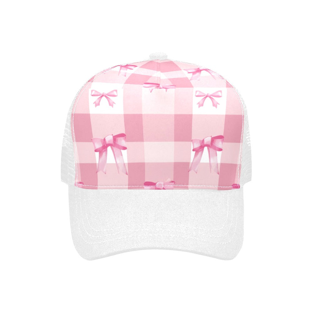 Coquette Pink Bow Baseball Cap, Coquette Baseball Cap, Coquette Cap, Baseball Cap, Pink Bow Cap, Unisex Baseball Cap