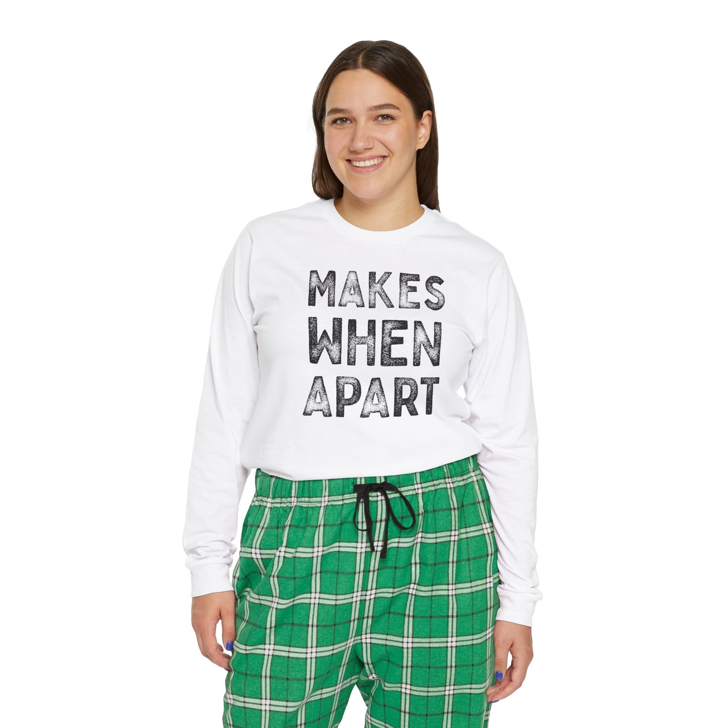 Nothing Makes Sense When Were Apart, Women's Long Sleeve Pajama Set, Couples pajamas sets, matching couples pajama sets