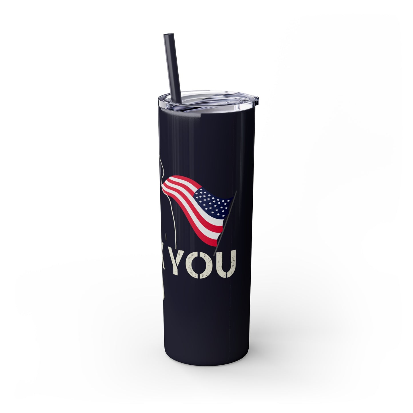 Thank You Veterans Day Skinny Tumbler with Straw, 20oz