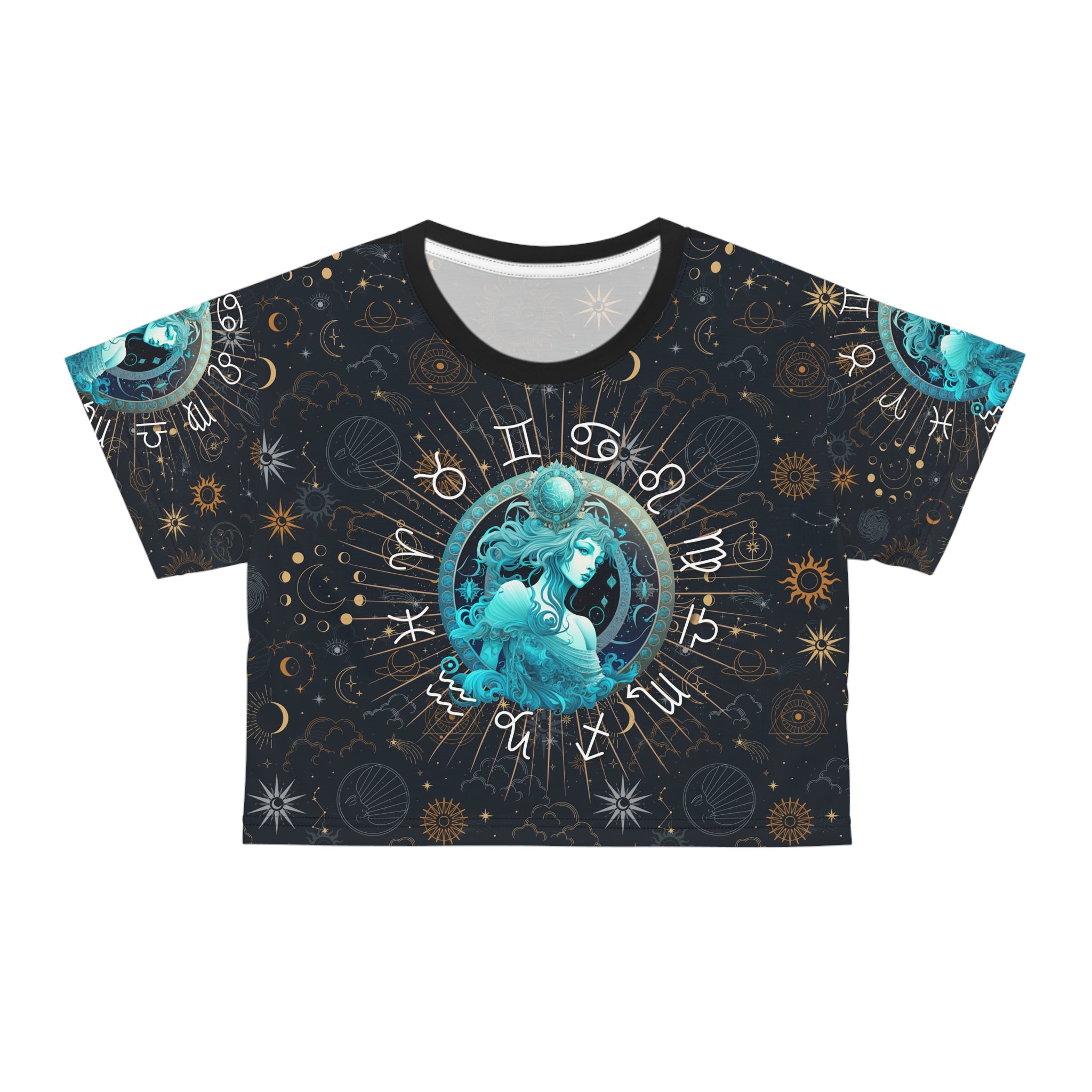Aquarius womens crop top, Aquarius activewear, Aquarius Zodiac Sign, Astrological, Aquarius Gift, Aquarius zodiac tee, Crop Tee, zodiac crop