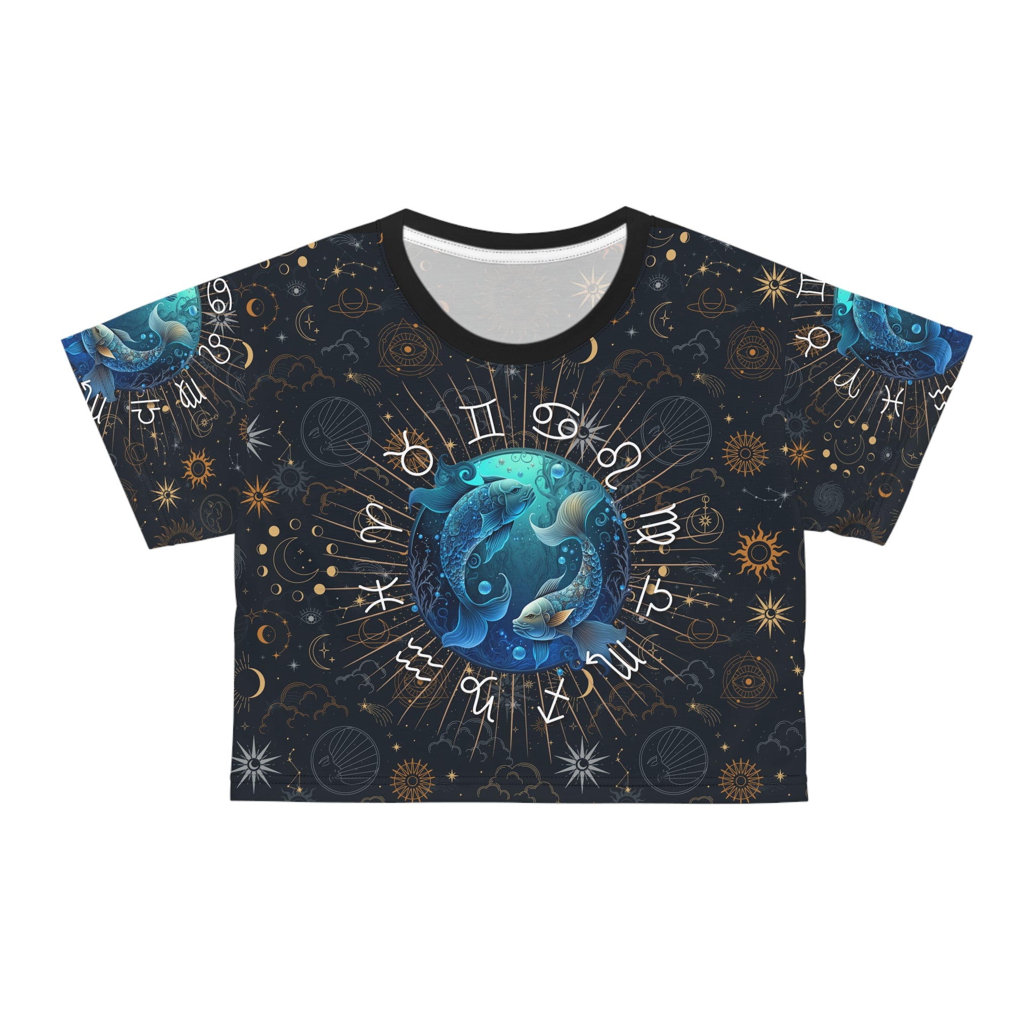 Pisces women's crop top, Pisces activewear, Pisces Zodiac, Pisces , Pisces Gift, Pisces zodiac tee, Astrological, Crop Tee, zodiac crop
