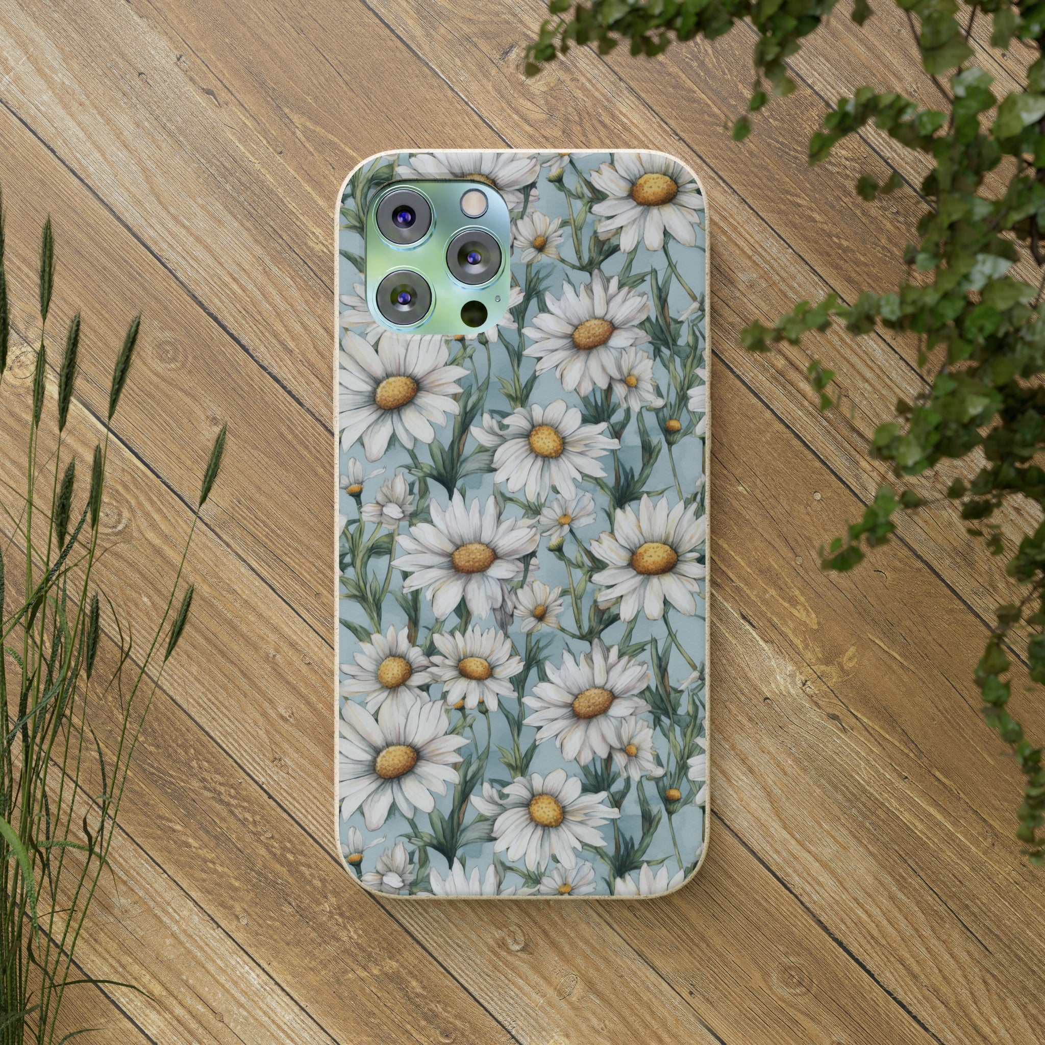 Daisy iPhone case, birth month April iPhone case, birth flower iPhone case, April Daisy iPhone case, iPhone Case, Biodegradable iPhone Cases, Biodegradable Phone Cases