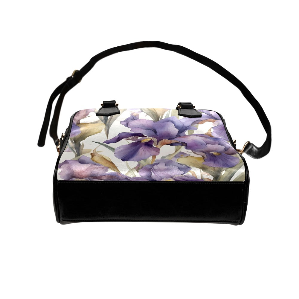 Iris Print Bag, iris Birth Month Handbag, Birth Month Bag, February Birth Month Bag, Shoulder Handbag