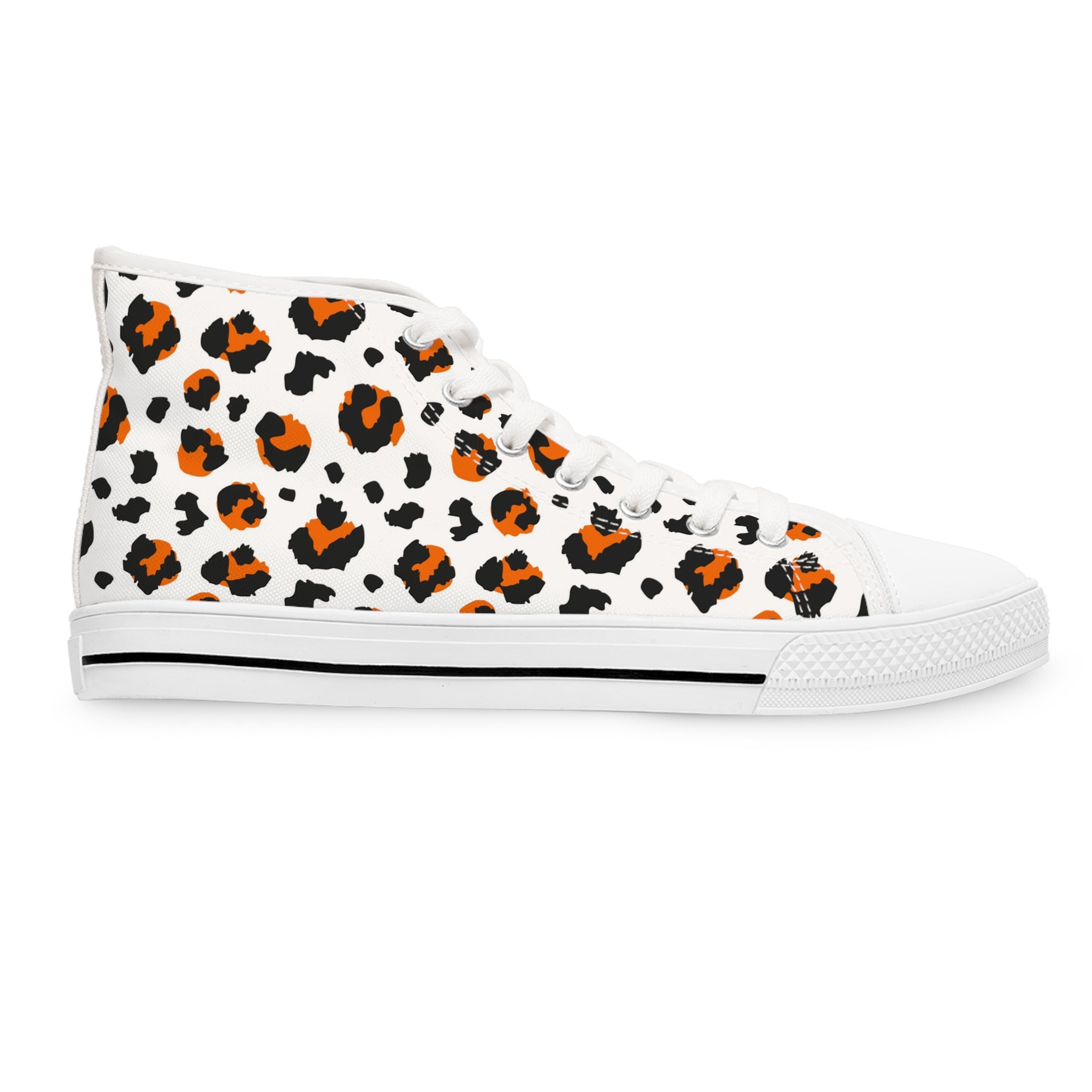 Leopard Print Sneakers, High Top Leopard Sneakers, Leopard Print Shoes, Sneakers, Women's High-Top Sneakers