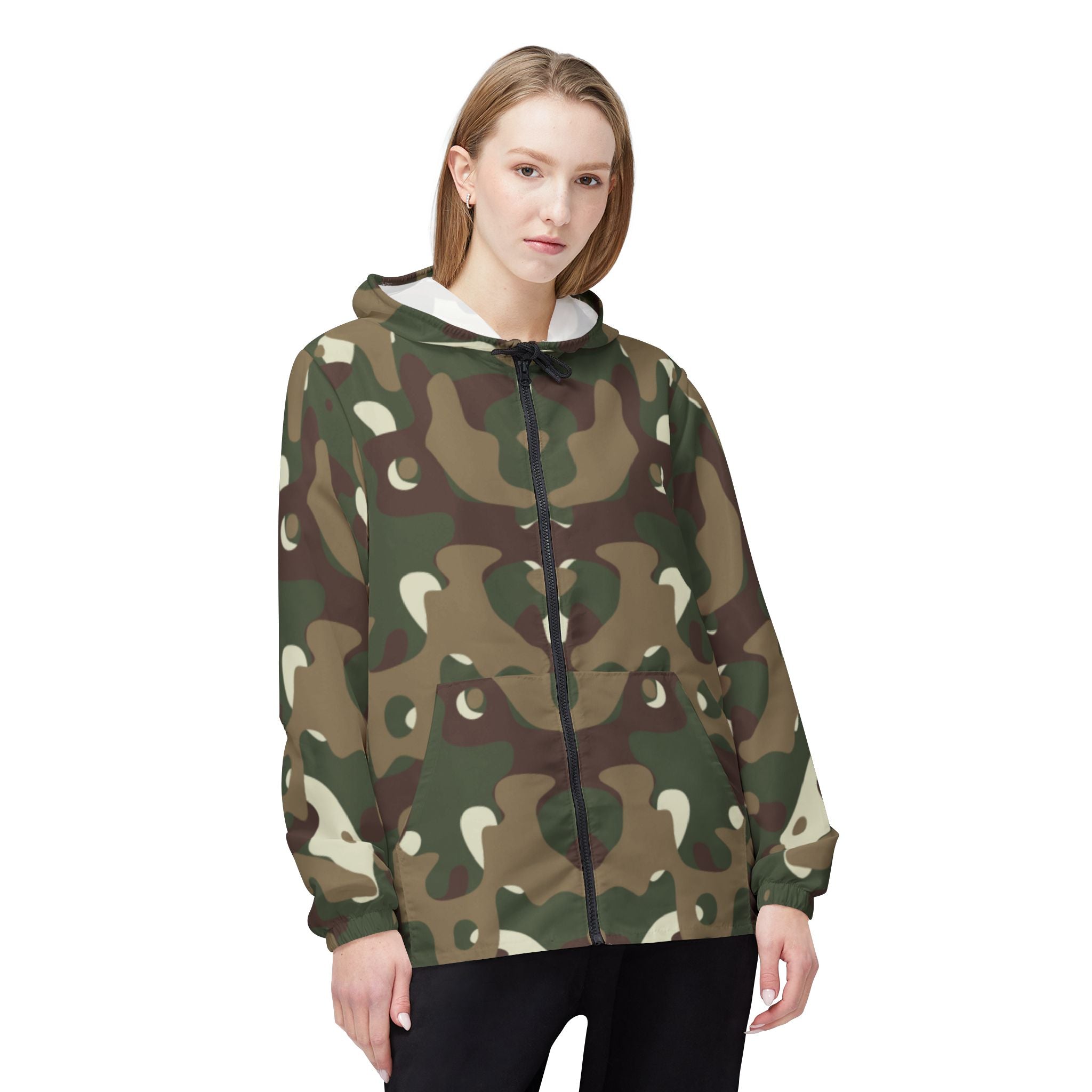 Camouflage Windbreaker, Camouflage Jacket, Camo Jacket, Windbreaker Jacket, Hooded Windbreaker, Camo Hooded Jacket