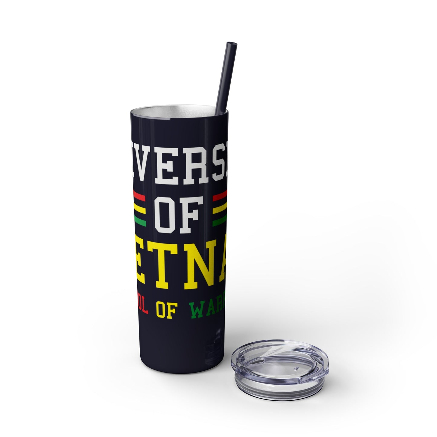 University of Vietnam School of War Skinny Tumbler with Straw, 20oz