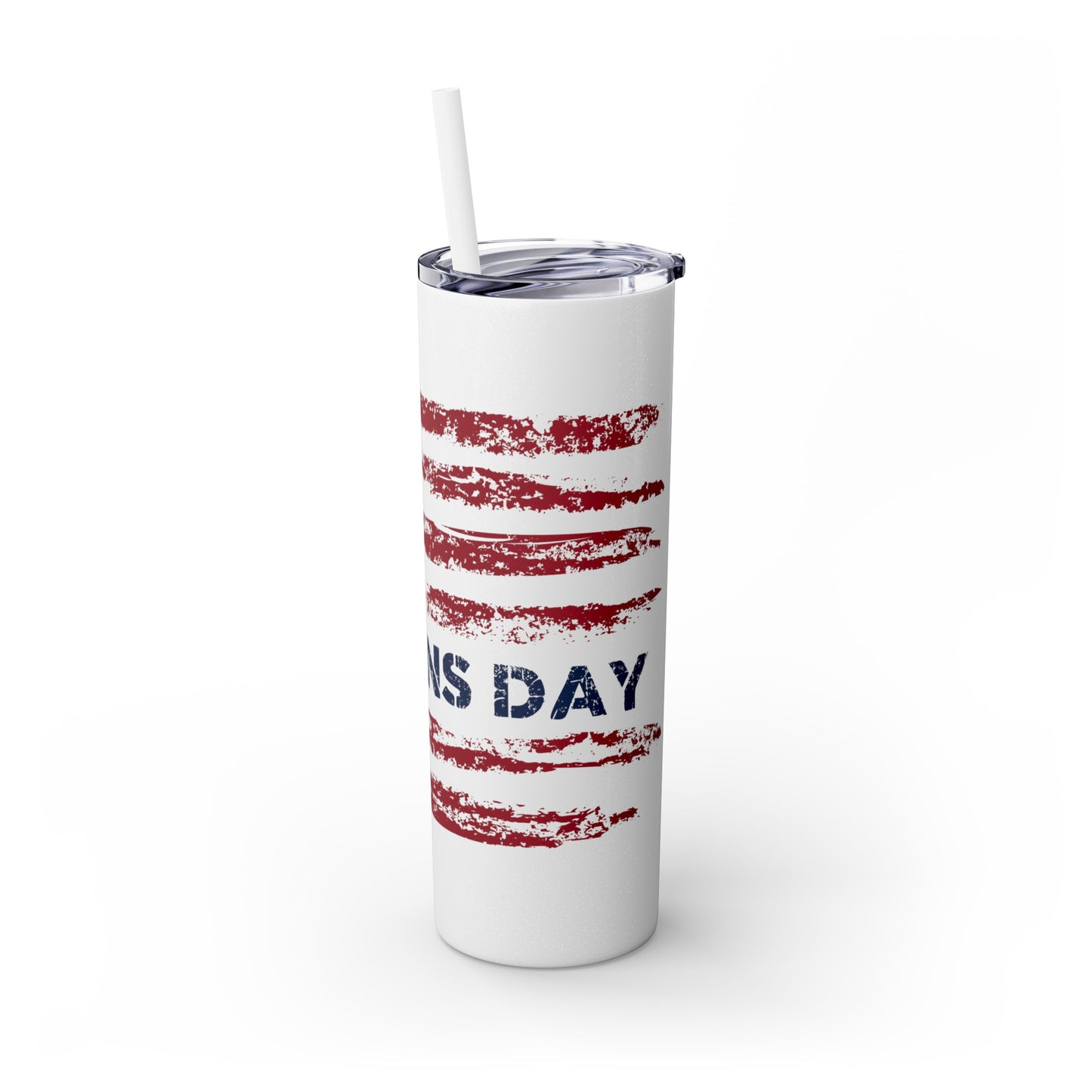 Veterans Day Skinny Tumbler with Straw, 20oz