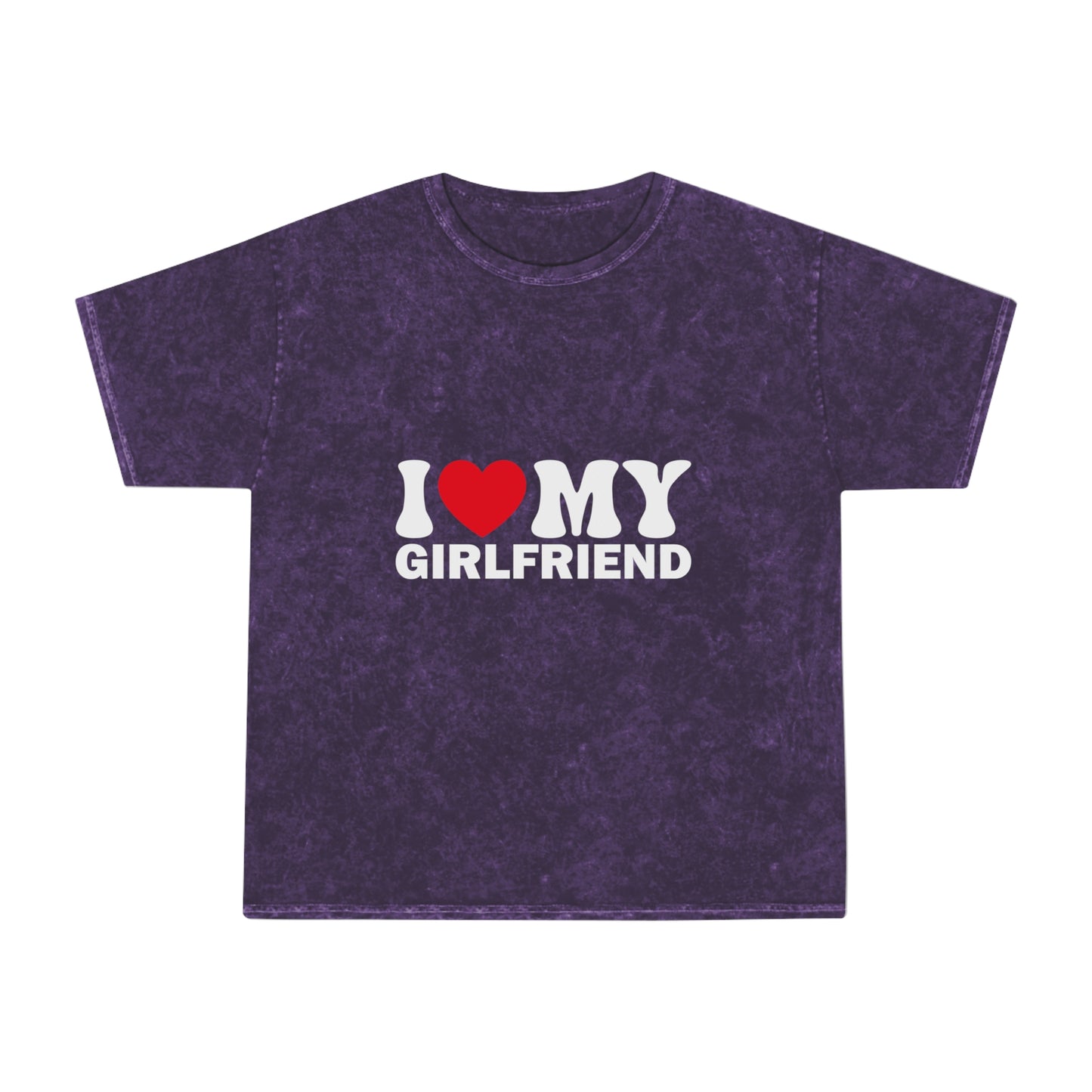 I Love My Boyfriend Unisex Mineral Wash T-Shirt