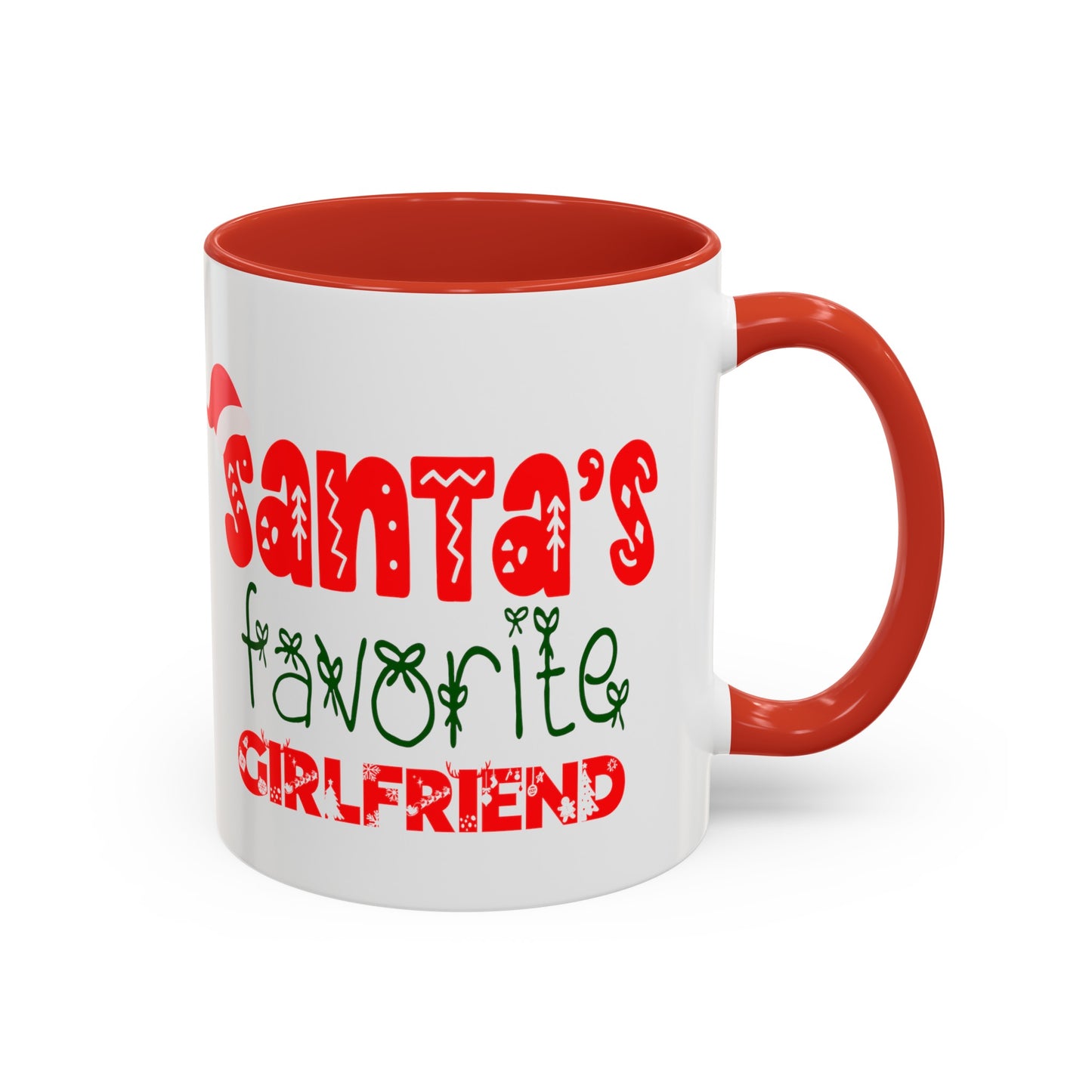 Santa's Favorite Girlfriend Accent Coffee Mug, 11oz