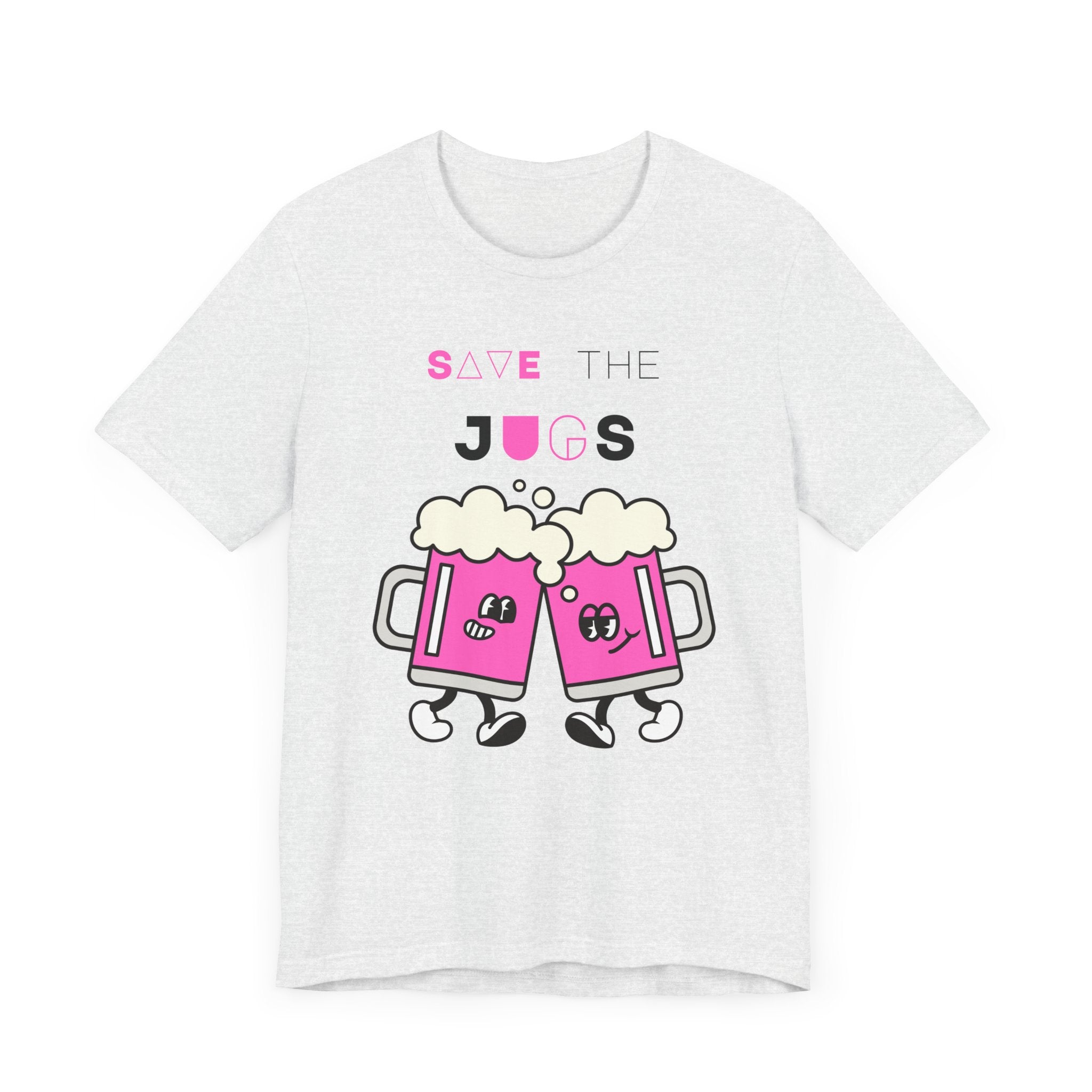 Save The Jugs Breast Cancer Awareness Unisex Jersey Short Sleeve Tee