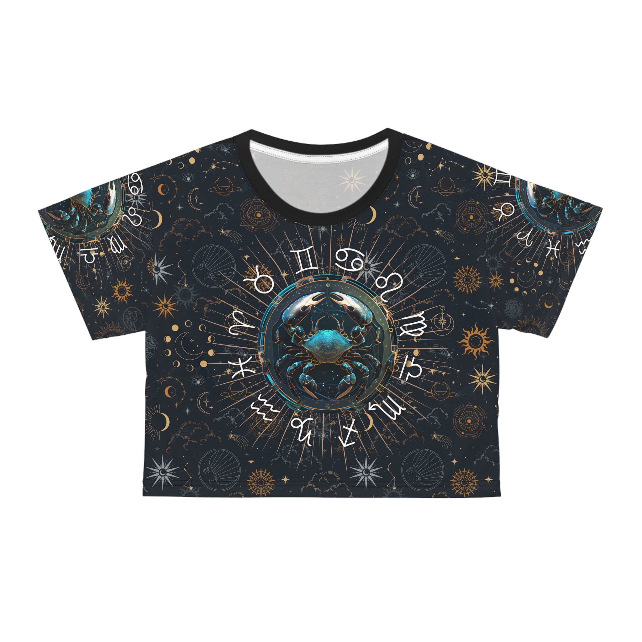 Cancer women's crop top, Cancer activewear, Cancer Zodiac Sign, Cancer Astrological, Cancer Gift, Cancer zodiac tee, Crop Tee, zodiac crop