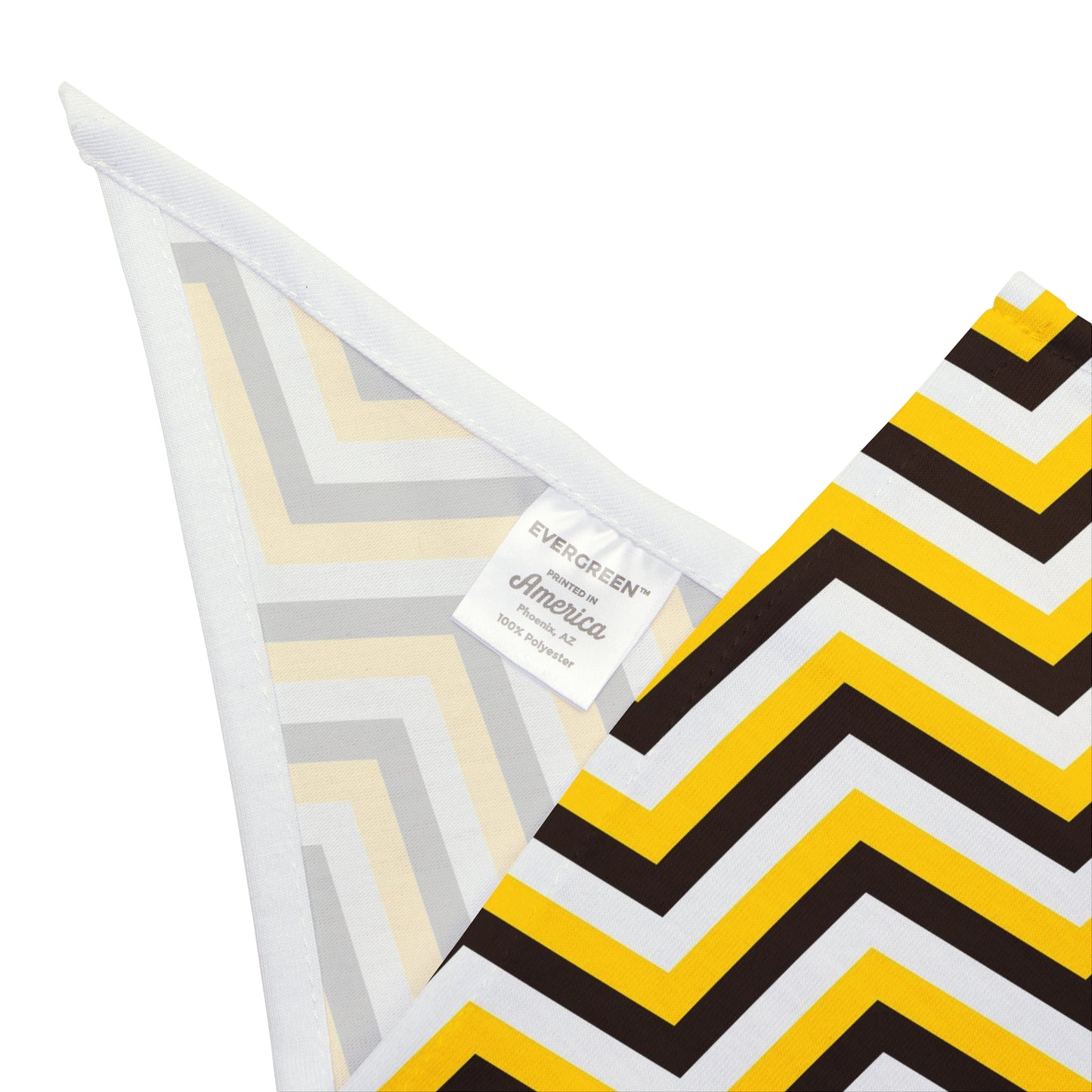 Black & Yellow Abstract Stripes Dog Bandana