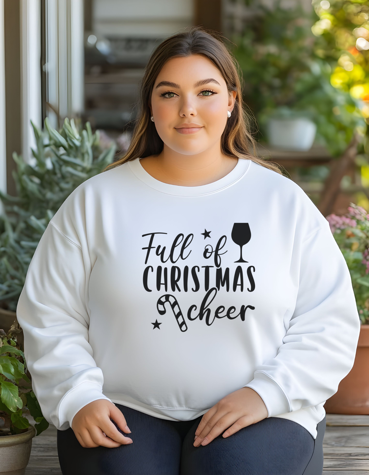 Full of Christmas Cheer & Wine Unisex Jersey Short Sleeve Tee