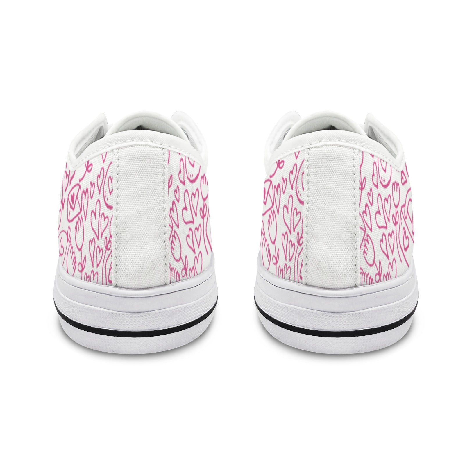 Line Art Hearts & Locks Sneakers