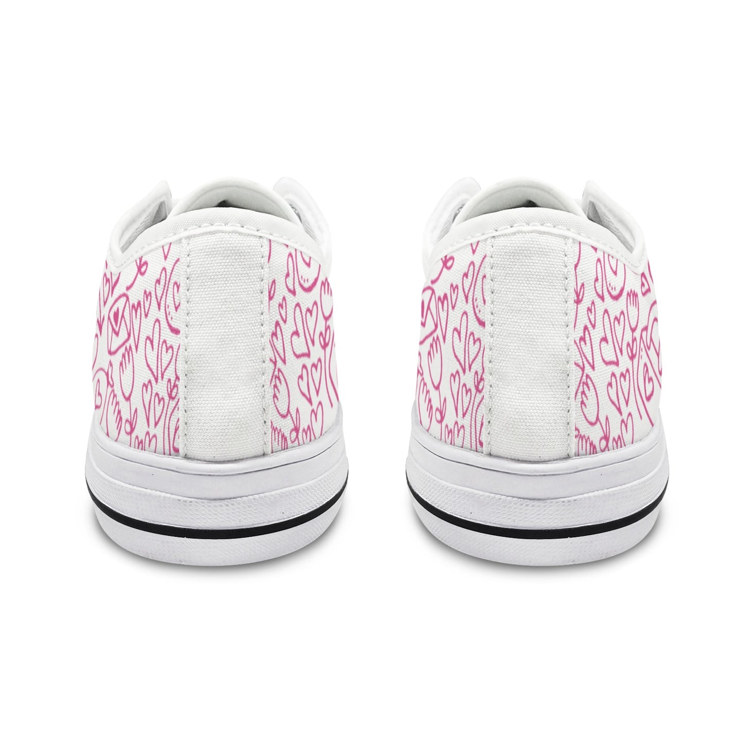 Line Art Hearts & Locks Sneakers