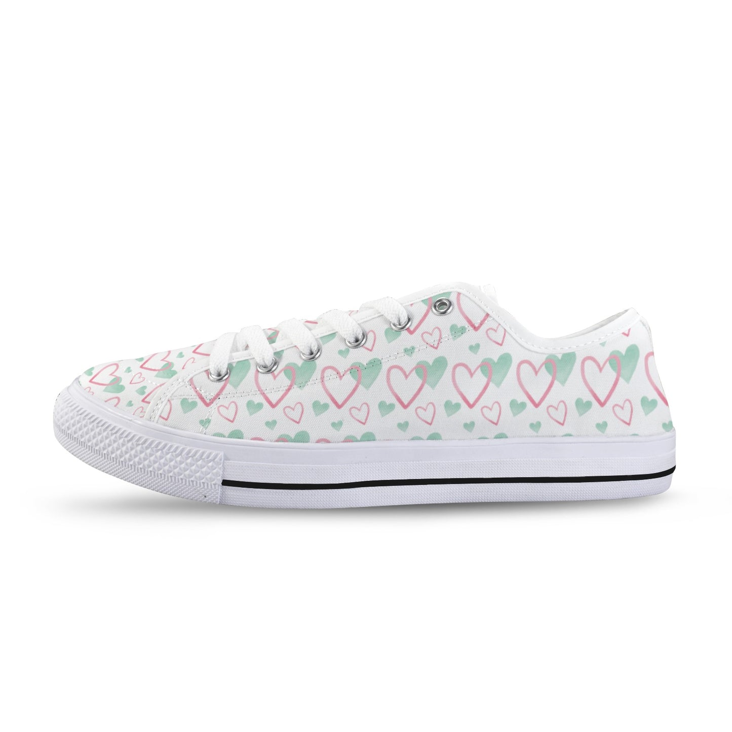 Pastel Hearts Womens Sneakers