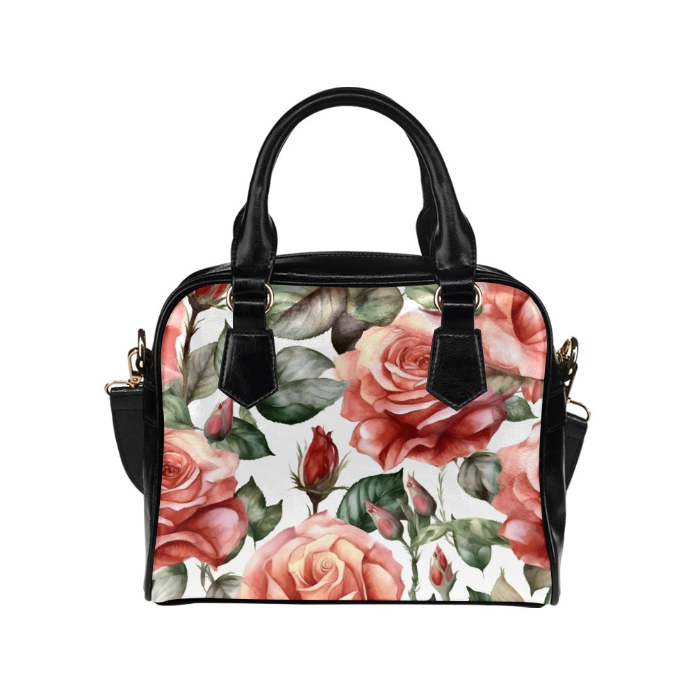 Rose Print Bag, Rose Birth Month Handbag, Birth Month Bag, June Birth Month Bag, Shoulder Handbag