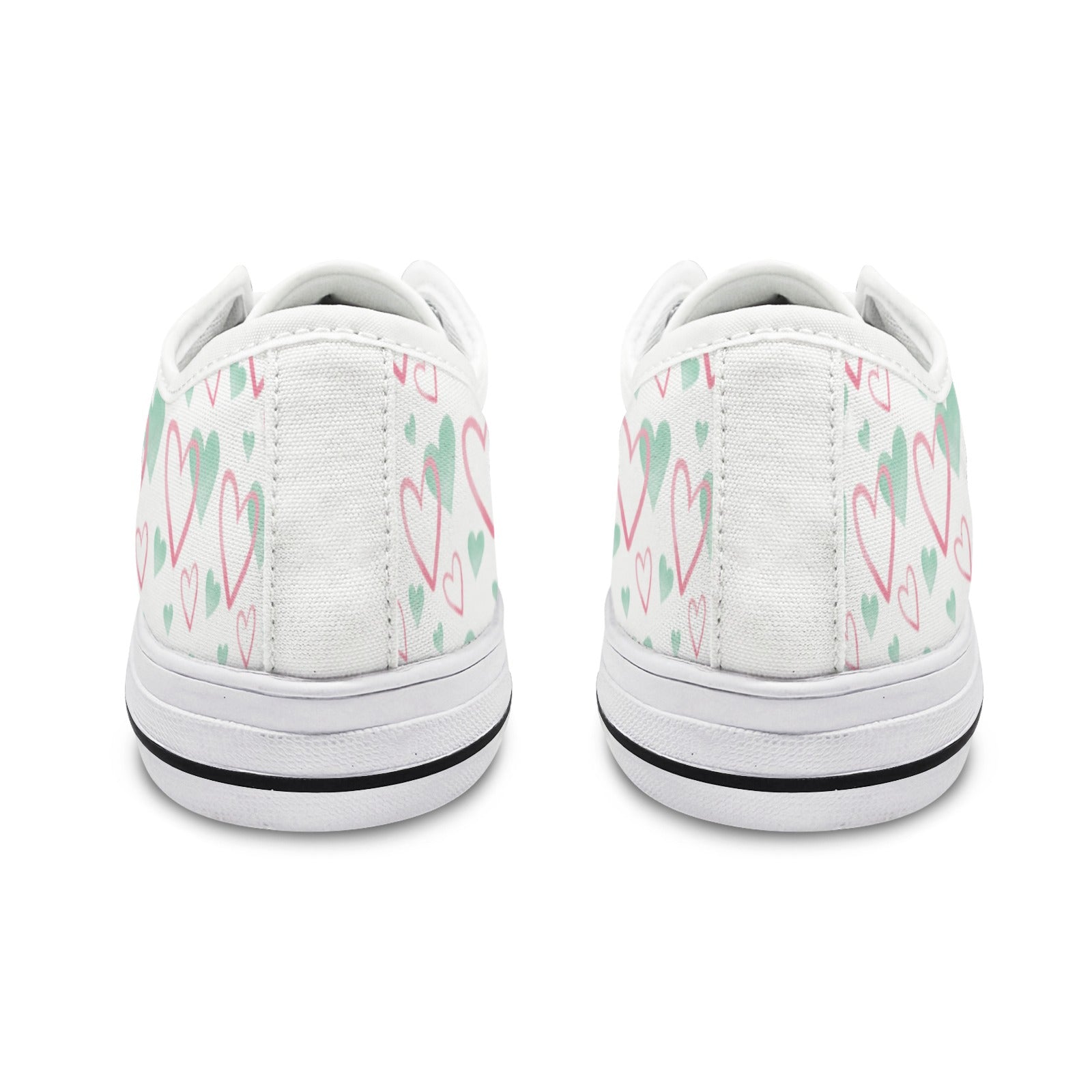 Pastel Hearts Womens Sneakers