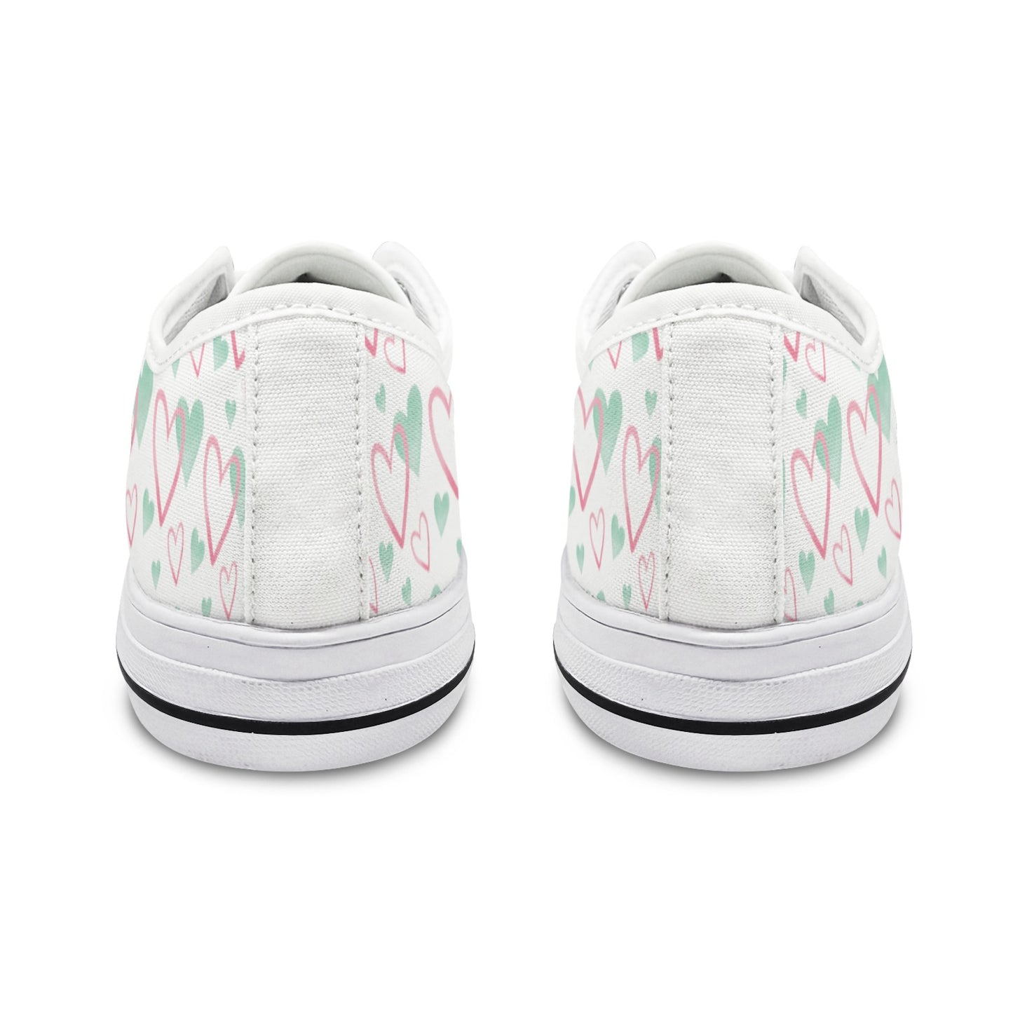 Pastel Hearts Womens Sneakers