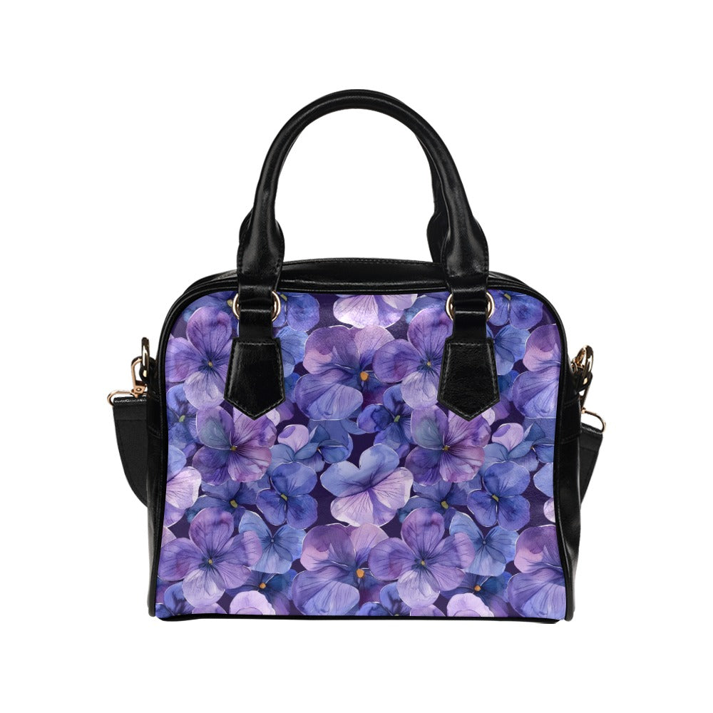 Violet Print Bag, Violet Birth Month Handbag, Birth Month Bag, February Birth Month Bag, Shoulder Handbag