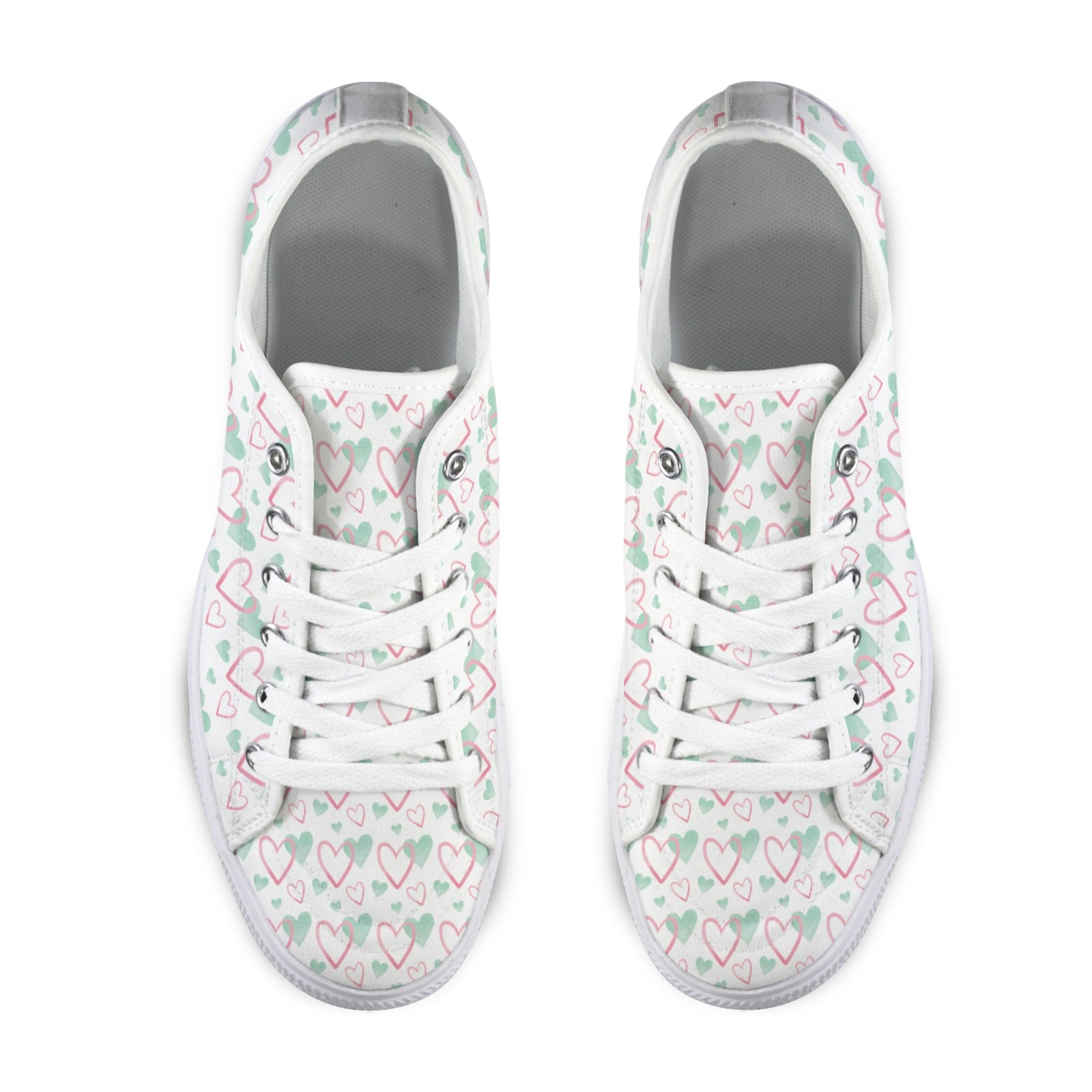 Pastel Hearts Womens Sneakers