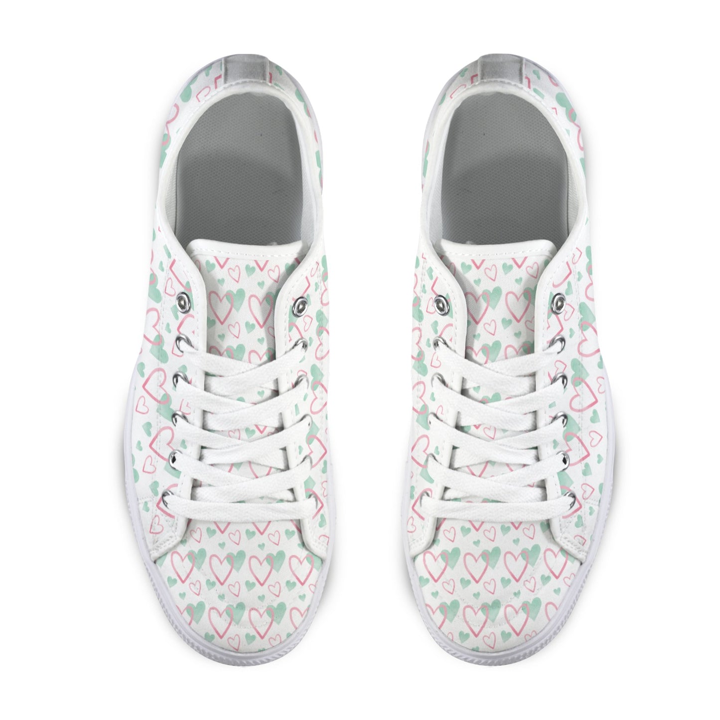 Pastel Hearts Womens Sneakers